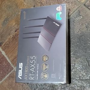 NWT Asus RT-AX55 dual band router Smart WiFi 6 AX1800 PS5 support